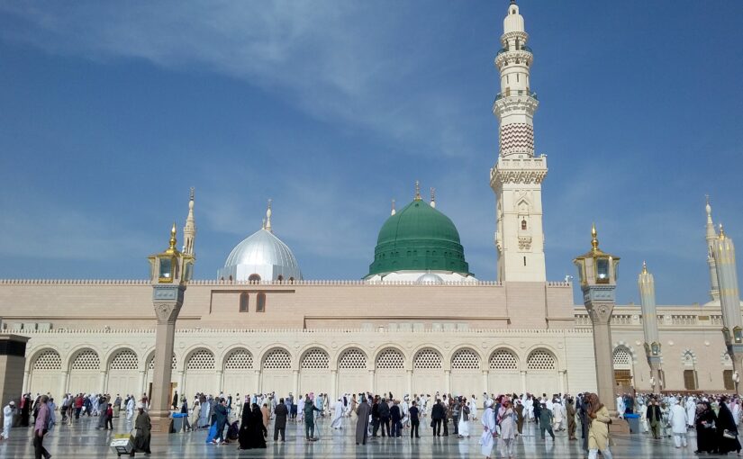 Green Dome of Masjid al-Nabawi in Madina Munawwarah